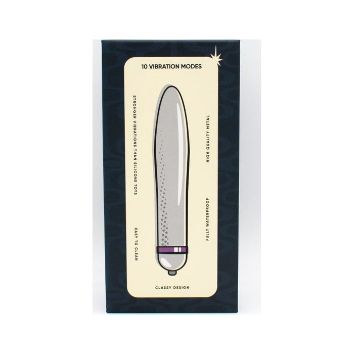 Natalie's Toy Box Fly Me To The Moon Metal Vibrator, 7"/18cm, Silver