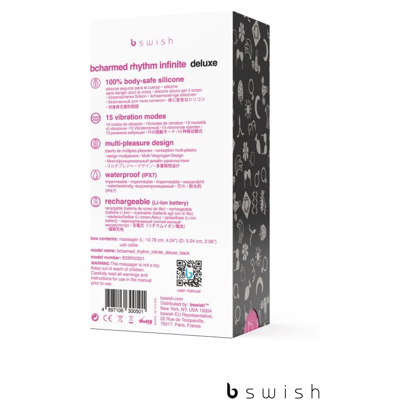 Bswish Bcharmed Rhythm Infinite Deluxe Vibrator, Black