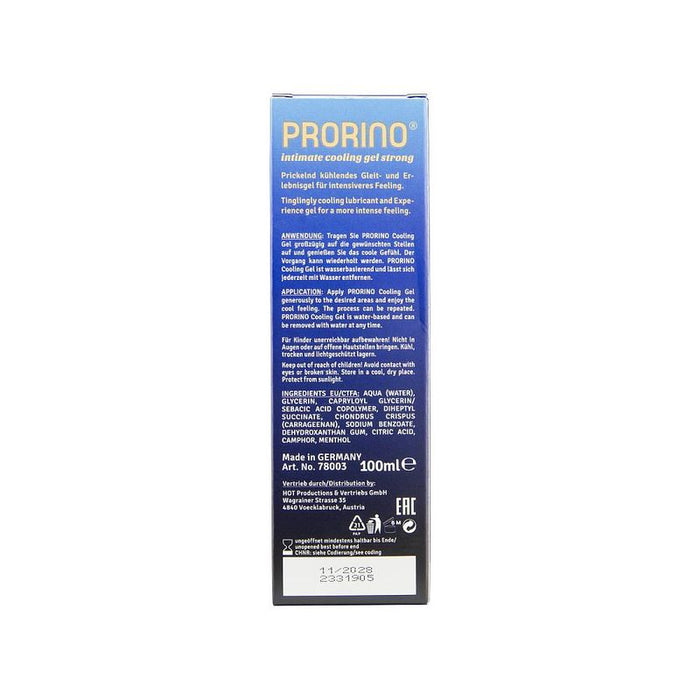 HOT PRORINO Cooling Gel Strong Lubricant, 100ml