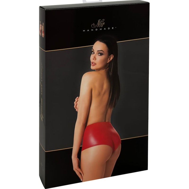Noir Mysteria Power Wetlook Shorts, Red, S/M/L
