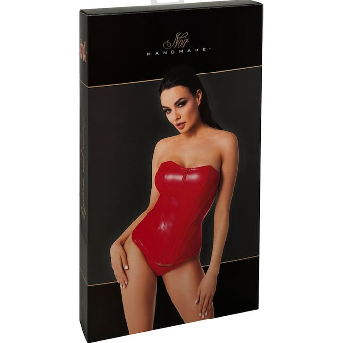 Noir Mysteria Power Wetlook Corset, Red, S/M/L