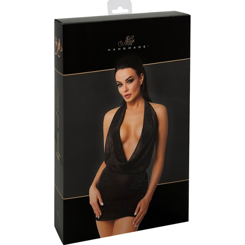 Noir Luminara Mini Dress, Black, S, M L