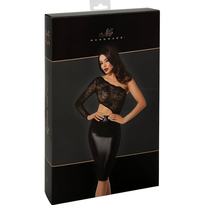 Noir Erotica Wetlook Midi Dress, Black, S,M, L