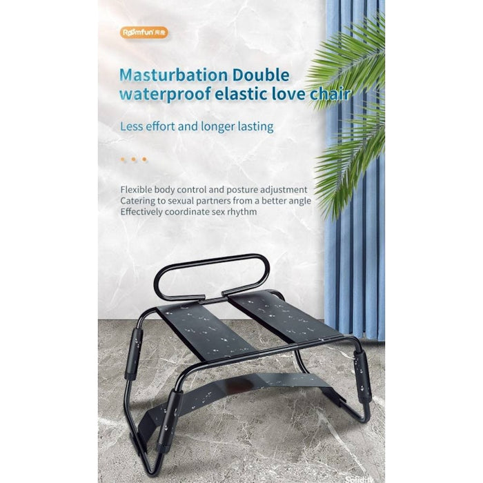 Sex Chair Adjustable Height Black w Handle and Arch Bridge