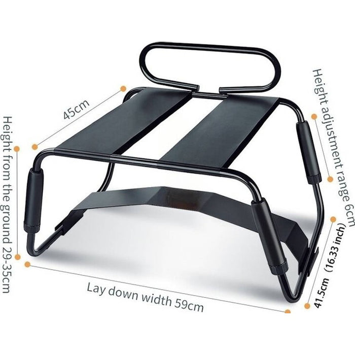 Sex Chair Adjustable Height Black w Handle and Arch Bridge