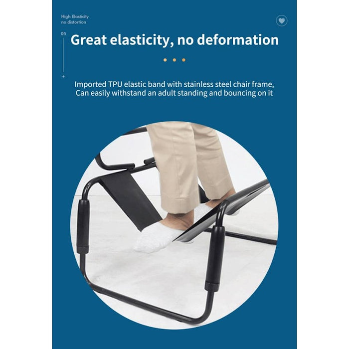 Sex Chair Adjustable Height Black w Handle and Arch Bridge