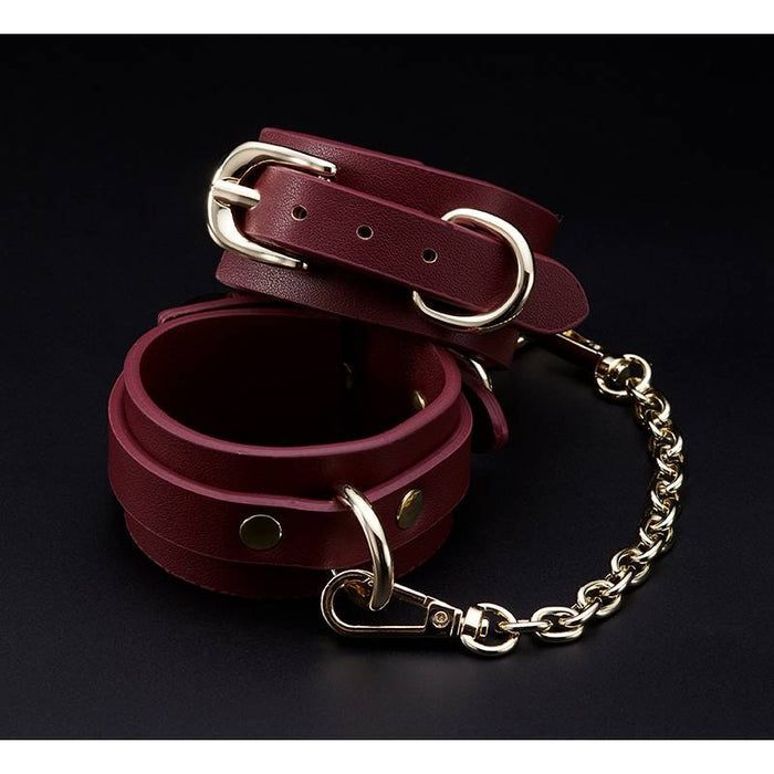 Daytona 8-Piece Deluxe Bondage Play Kit, Burgundy Gold