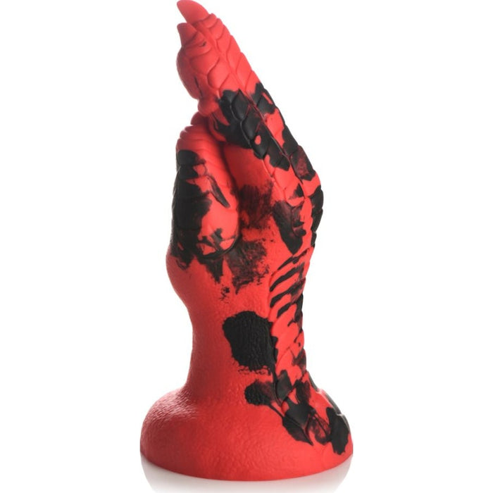 Demon Claw Fisting Silicone Dildo, 8.6", Red