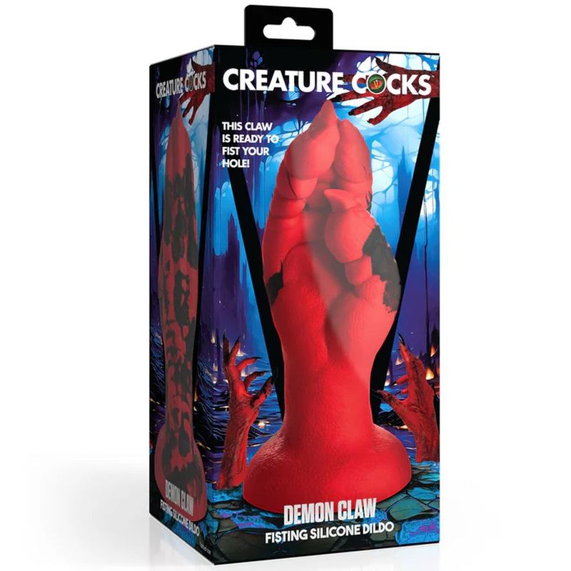 Creature Cocks Demon Claw Fisting Silicone Dildo, 8.6", Red