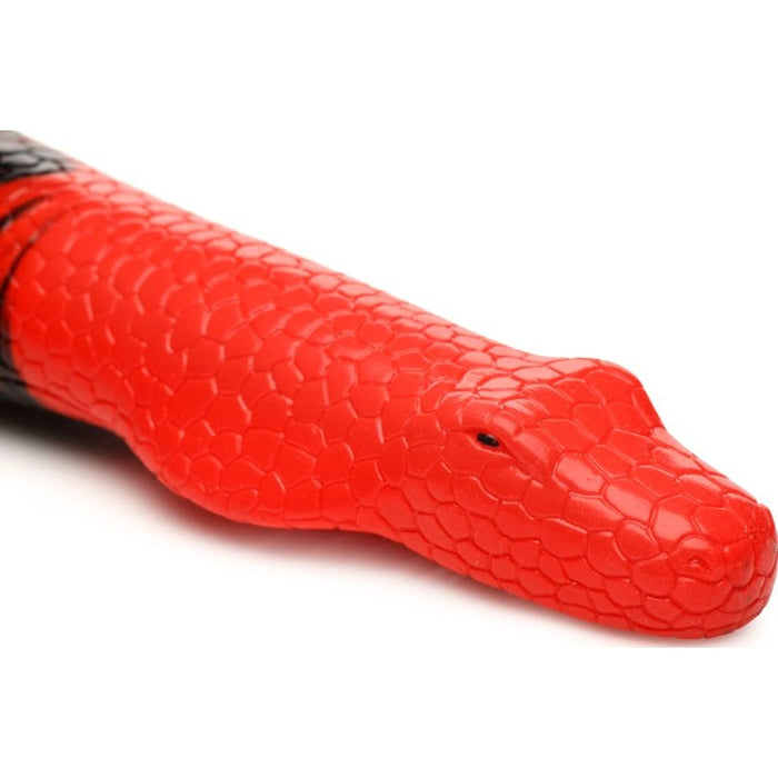 Creature Cocks Large King Cobra Silicone Dong, 14", Red