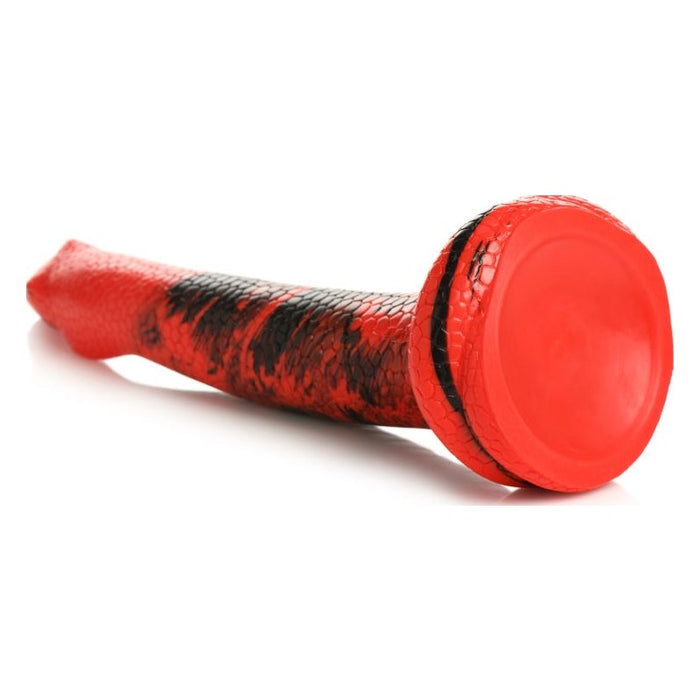 Creature Cocks Large King Cobra Silicone Dong, 14", Red