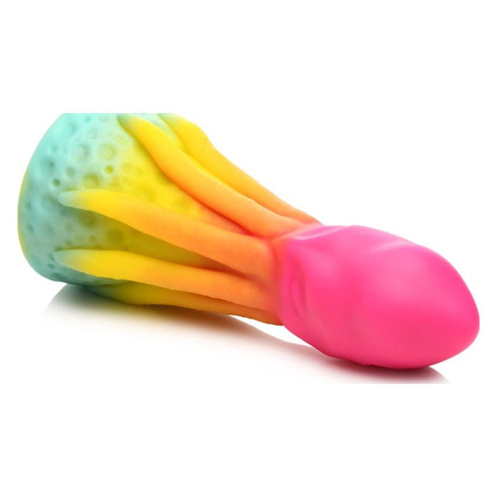 Creature Cocks King Kraken Silicone Dildo, 8.1", Rainbow