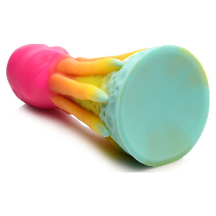 Creature Cocks King Kraken Silicone Dildo, 8.1", Rainbow