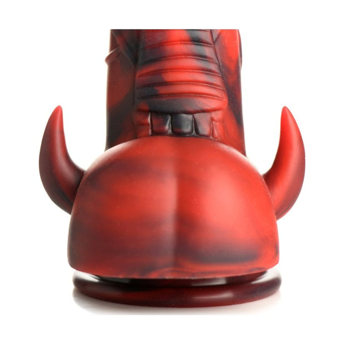 Creature Cocks Horny Devil Demon Silicone Dildo, 7.5", Red