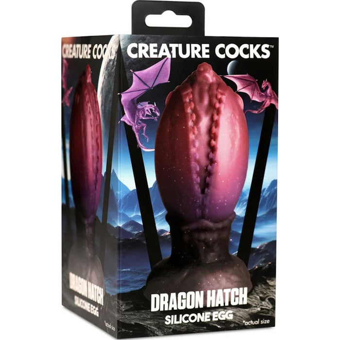 Creature Cocks Dragon Hatch Silicone Egg, 5.3", Pink