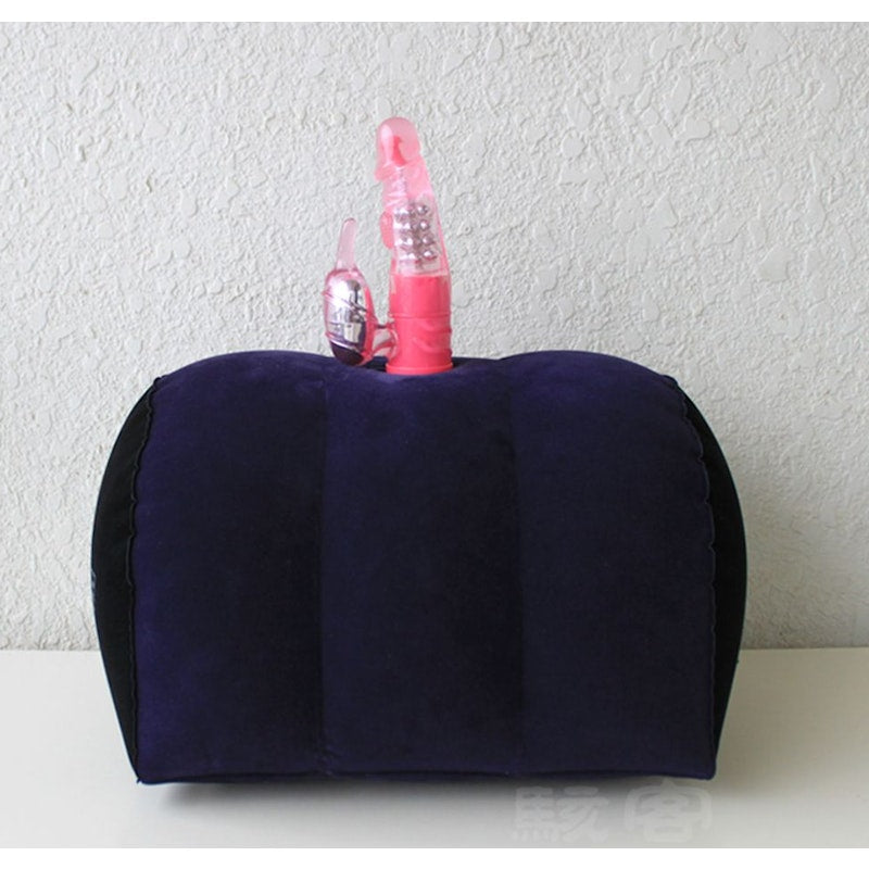 Daytona Inflatable Sex Positioning Half Dome Cushion with Toy Holder, Blue