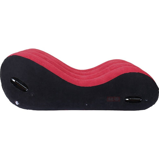 Daytona  Inflatable Suede Love Lounge with Handrail., Large (1.5m), Red