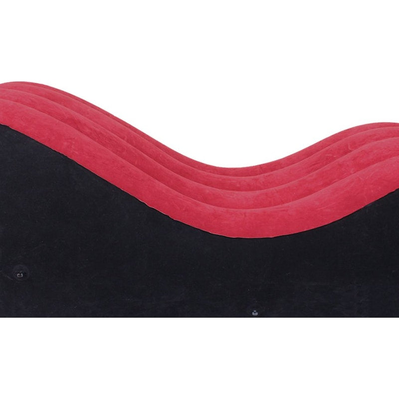 Daytona Inflatable Suede Love Lounge with Handrail., Large (1.5m), Red