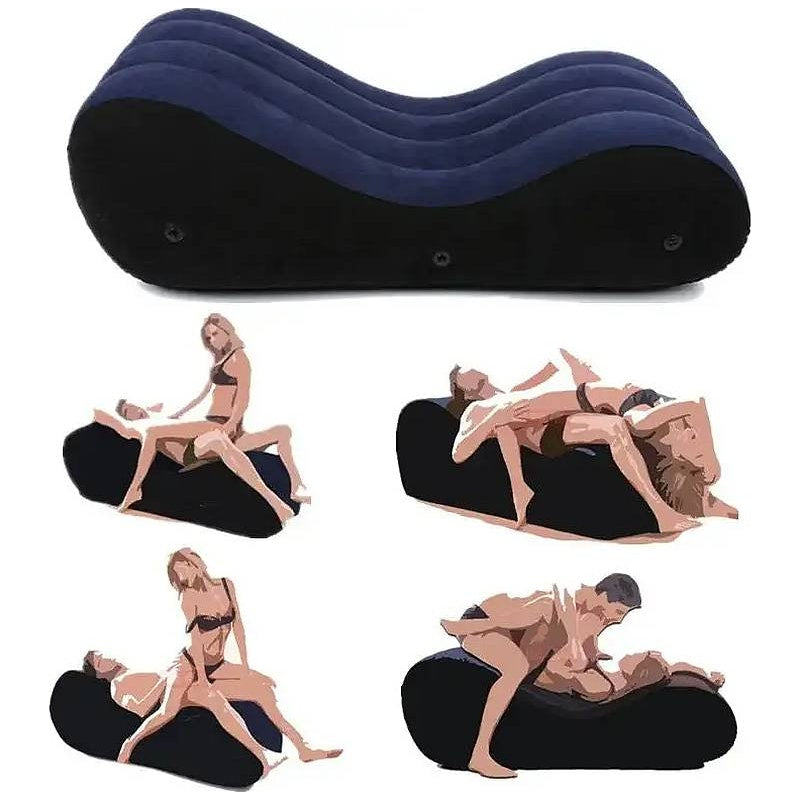 Daytona Inflatable Suede Love Lounge with Handrail., Large (1.5m), Red