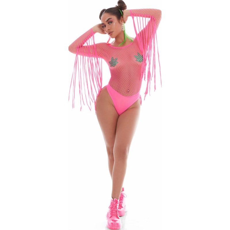 Pink Lipstick Fringe Benefits Set Hot Pink with Pot Pasties, Pink, OS