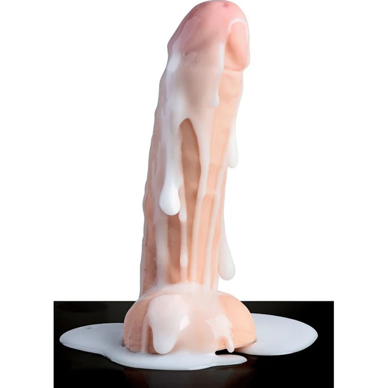Loadz Squirting Dildo with Syringe, 9"/23cm, Flesh