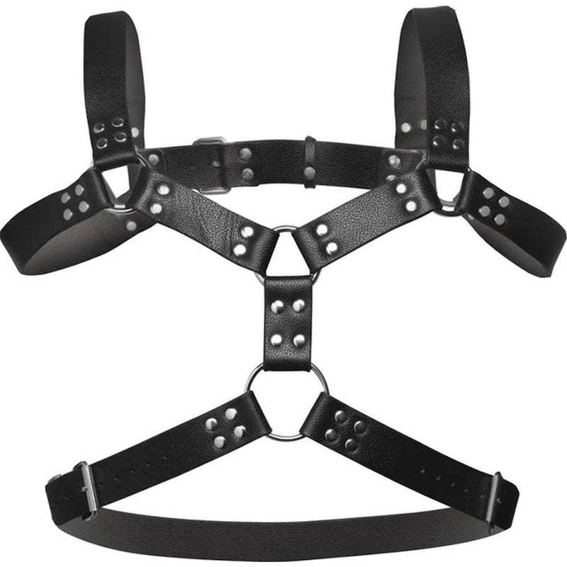 Strict 6 O-Ring Male Chest Harness, Black