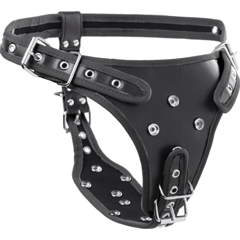 Strict Double Penetration Strap On Harness, Black