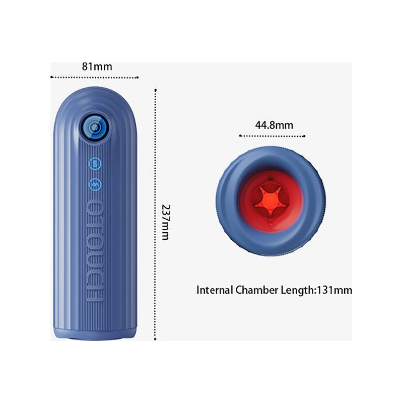 OTouch Submarine Waterproof Thrusting & Vibrating Masturbator, Grey
