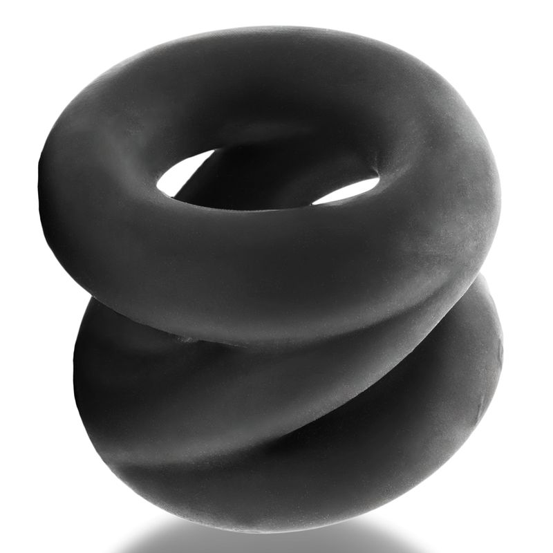 OxBalls Z-Balls Zig-Zag Cock Ring / Ball Stretcher, Black