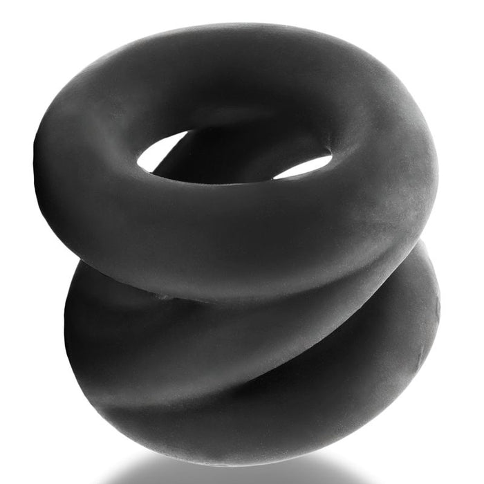 OxBalls Z-Balls Zig-Zag Cock Ring / Ball Stretcher, Black