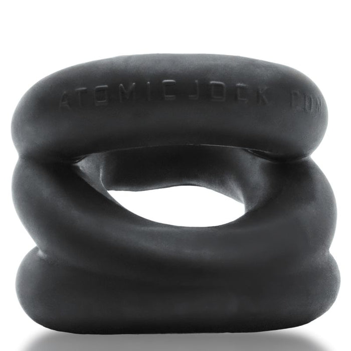OxBalls Z-Balls Zig-Zag Cock Ring / Ball Stretcher, Black