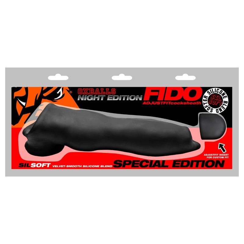 OxBalls Fido Velvet-Smooth Beast Sheath Night, Black
