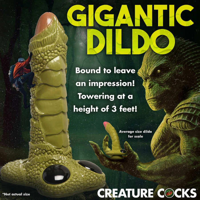 Giant Swamp Monster 1m Scaly Dildo