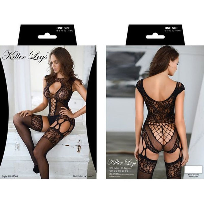 Spaghetti Strap Rhinestone Fishnet Dress