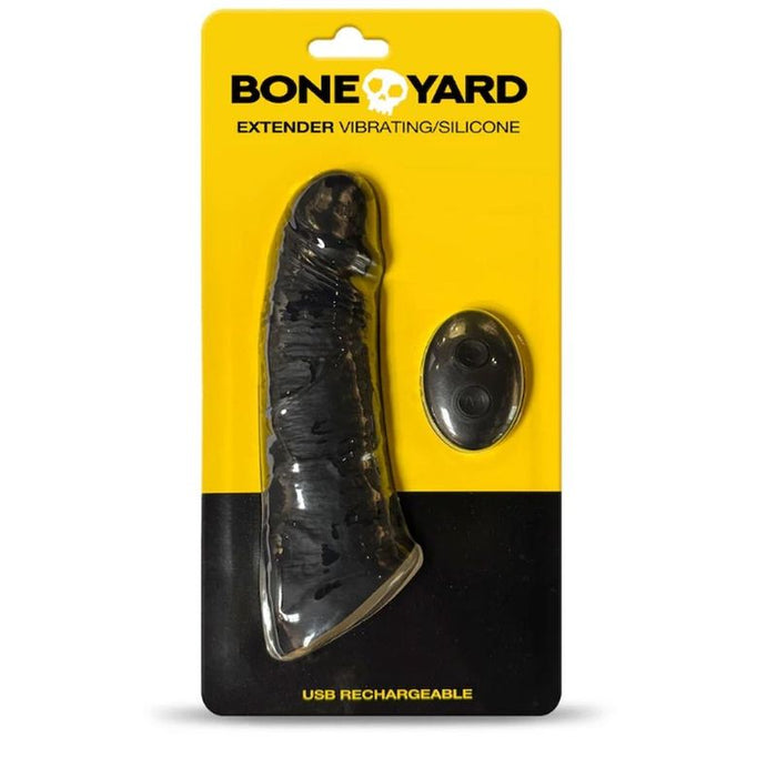 Boneyard Vibrating Silicone Remote Control 9 Mode Extender, Black