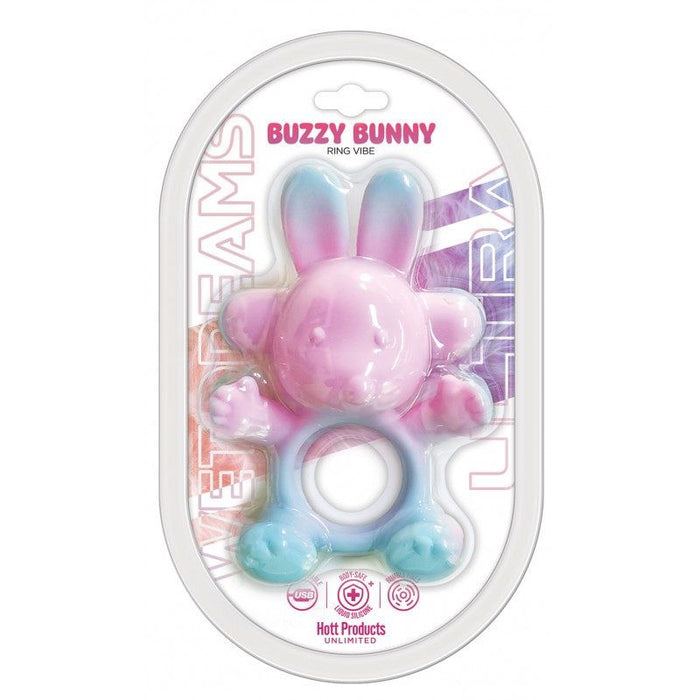 Wet Dreams Ultra 20 Mode USB Silicone Buzzy Bunny Cock Ring, Mixed