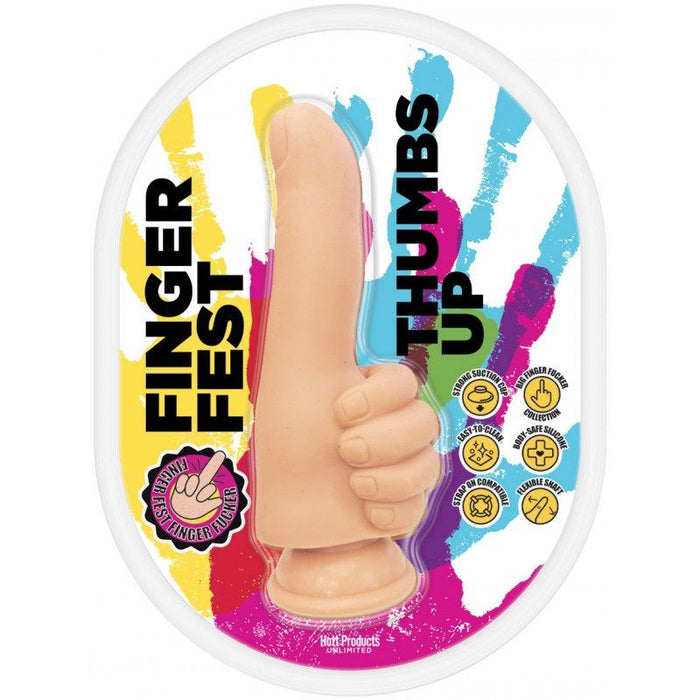 Finger Fest Thumbs Up Dildo, Flesh