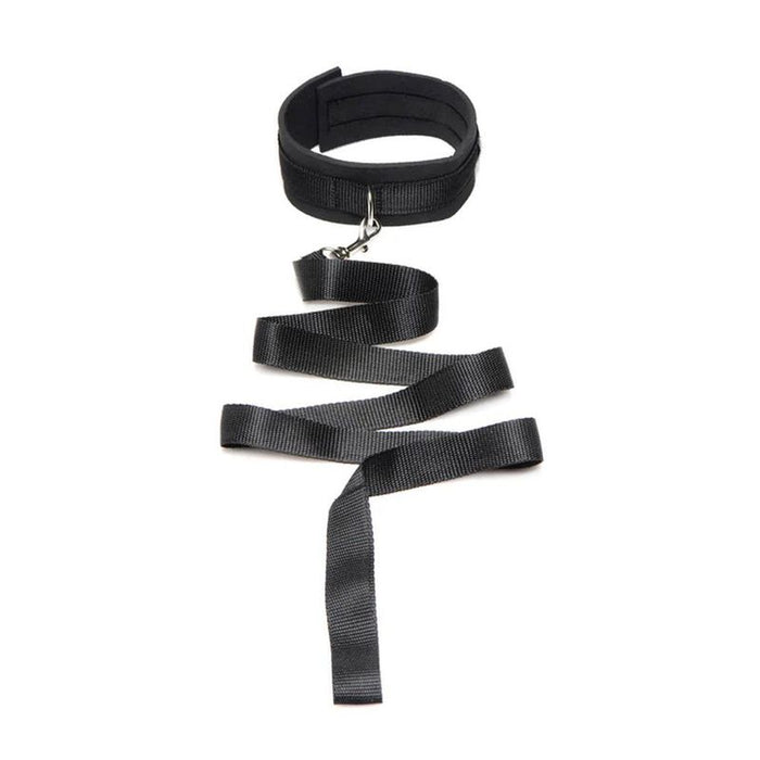 Frisky Neoprene Collar And Leash Set, Black