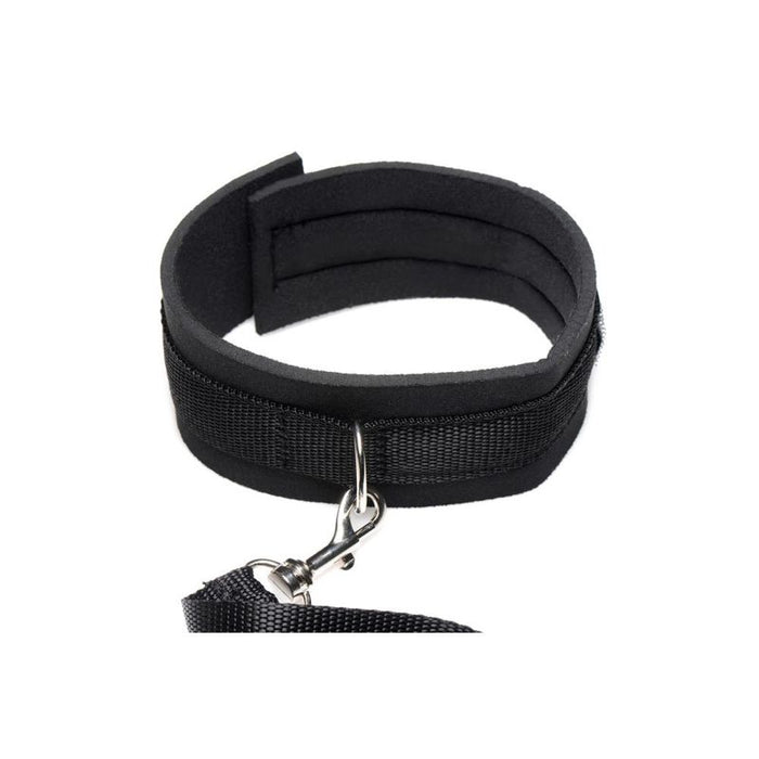 Frisky Neoprene Collar And Leash Set, Black