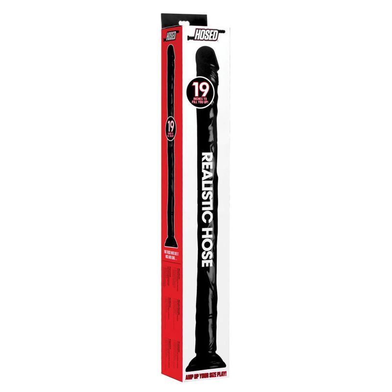 Hosed Realistic Anal Dildo, 19"/48cm, Black