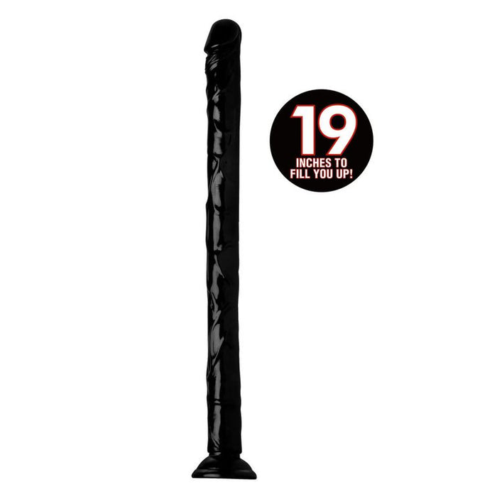 Hosed Realistic Anal Dildo, 19"/48cm, Black