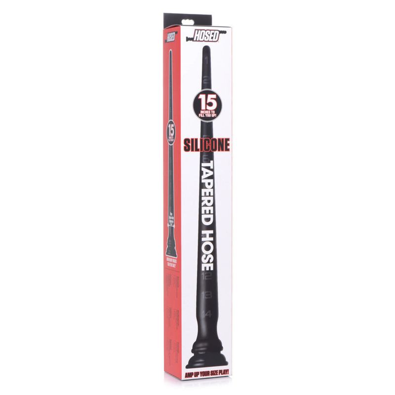 Hosed Silicone Tapered Hose, 15"/38cm, Black
