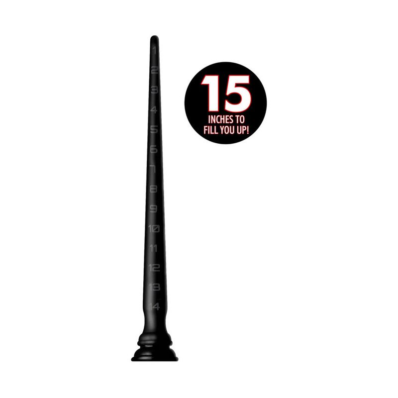 Hosed Silicone Tapered Hose, 15"/38cm, Black