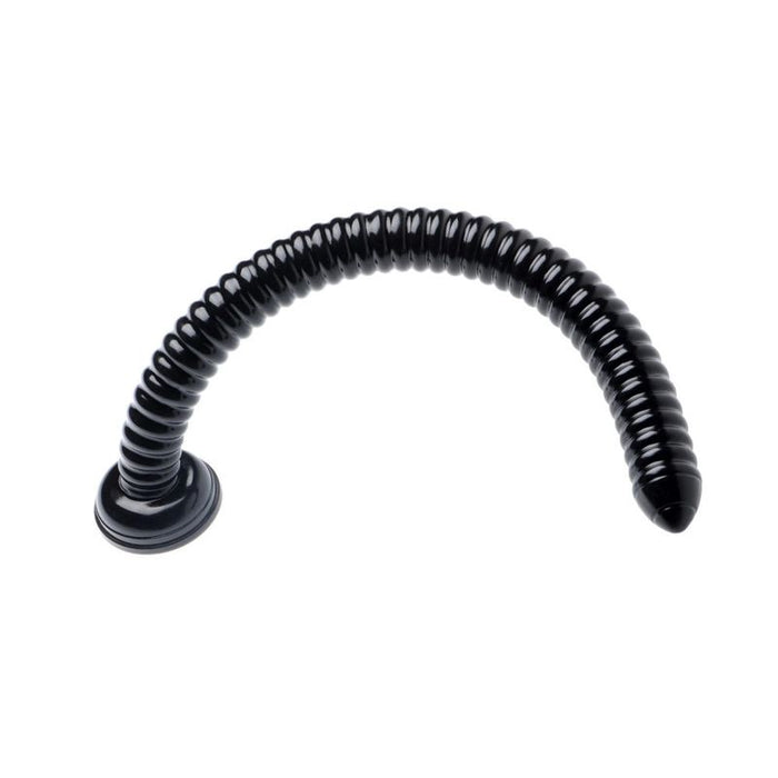 Hosed Ribbed Anal Snake, 19in/48cm, Black