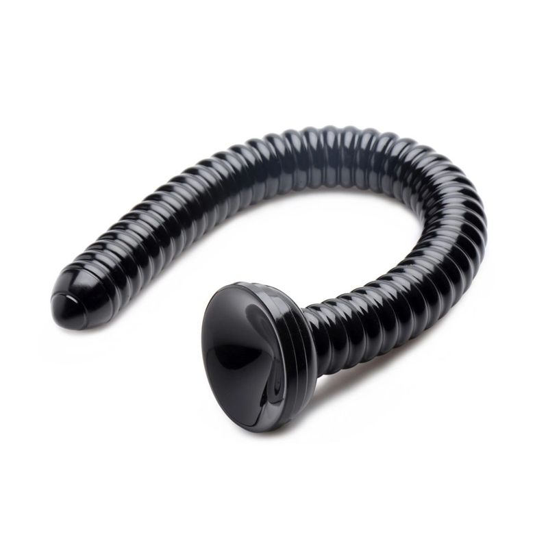 Hosed Ribbed Anal Snake, 19in/48cm, Black