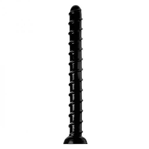 Hosed Swirl Thick Anal Snake, 18"/20cm, Black