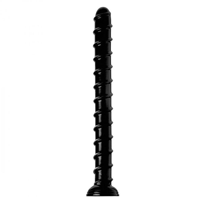 Hosed Swirl Thick Anal Snake, 18"/20cm, Black