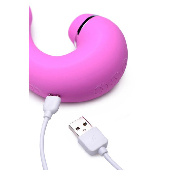 Shegasm 5 Star 10X Tapping G-Spot Vibe w Suction, Pink