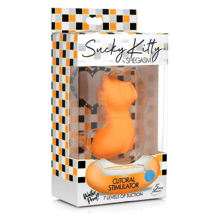 Shegasm Sucky Kitty 7X Clitoral Stimulator, Orange