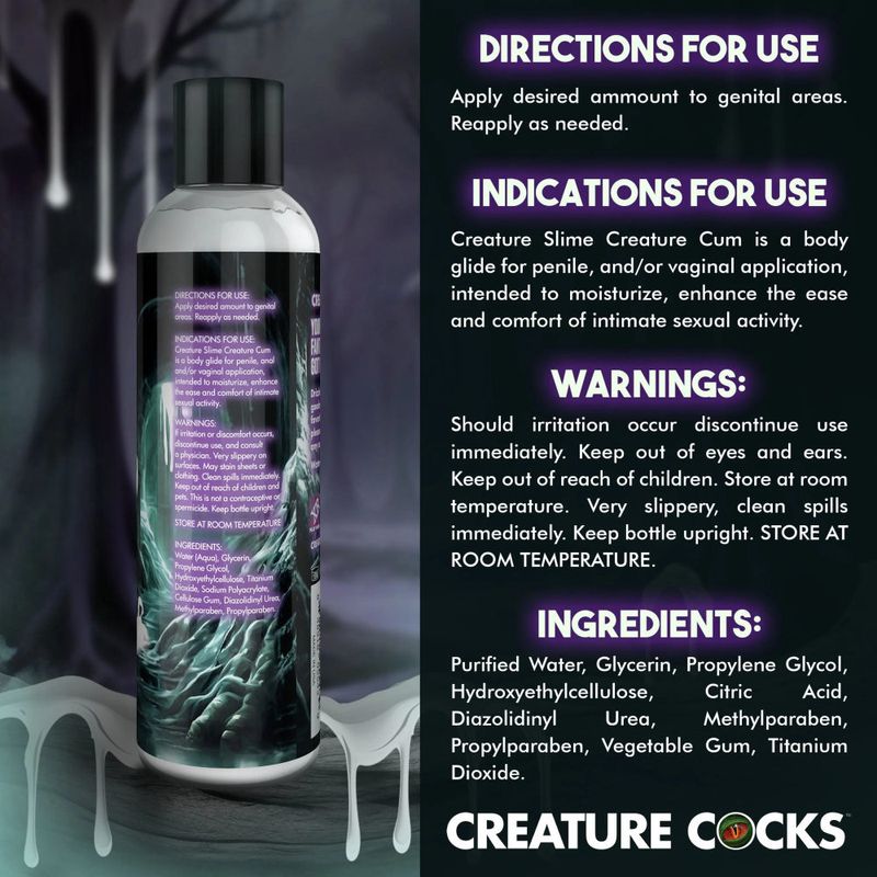Creature Slime Creature Cum Unscented Jizz Lubricant, 237ml
